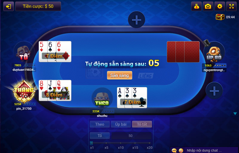 Tải game đánh bài Liêng online mới nhất, hấp dẫn nhất